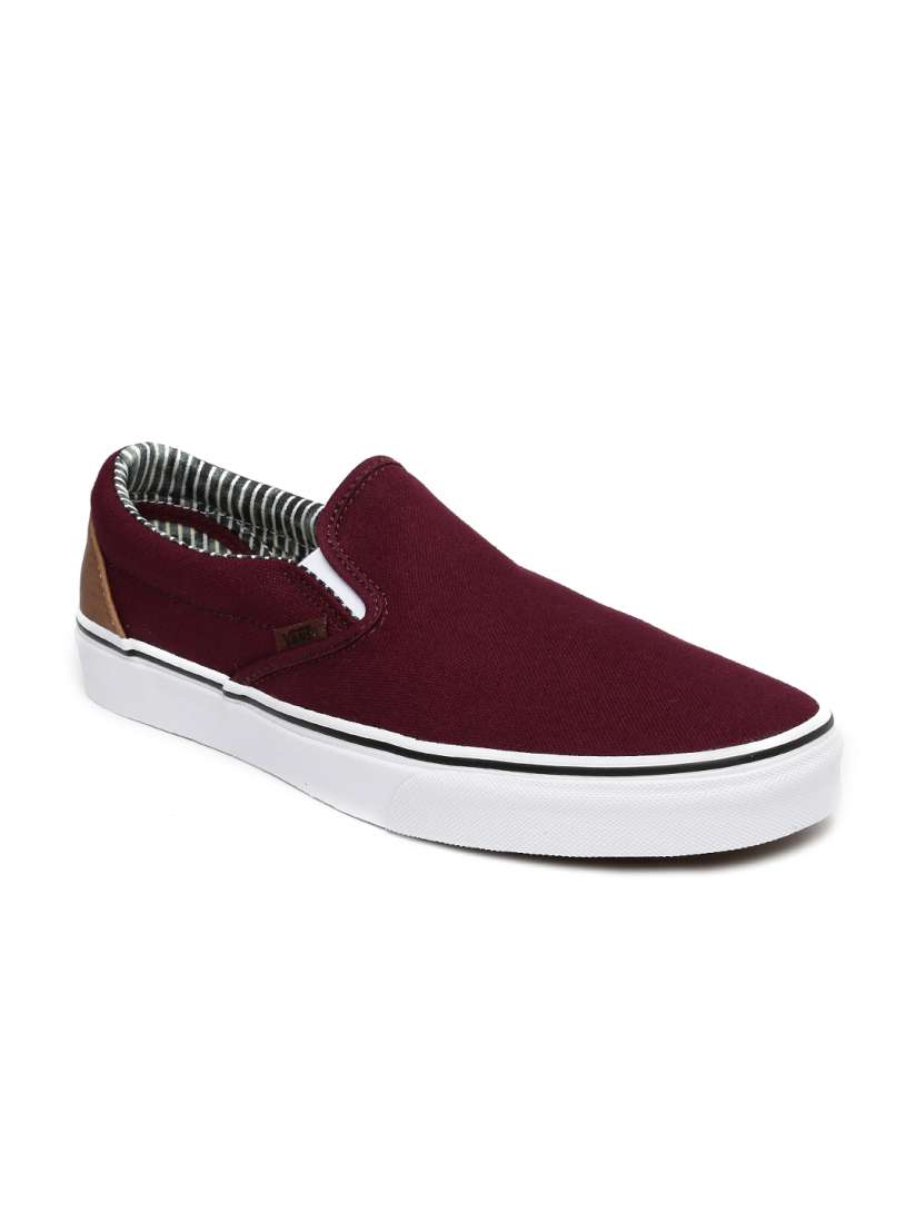 Buy Vans Men Burgundy Slip Ons Casual Shoes for Men 1274470 Myntra
