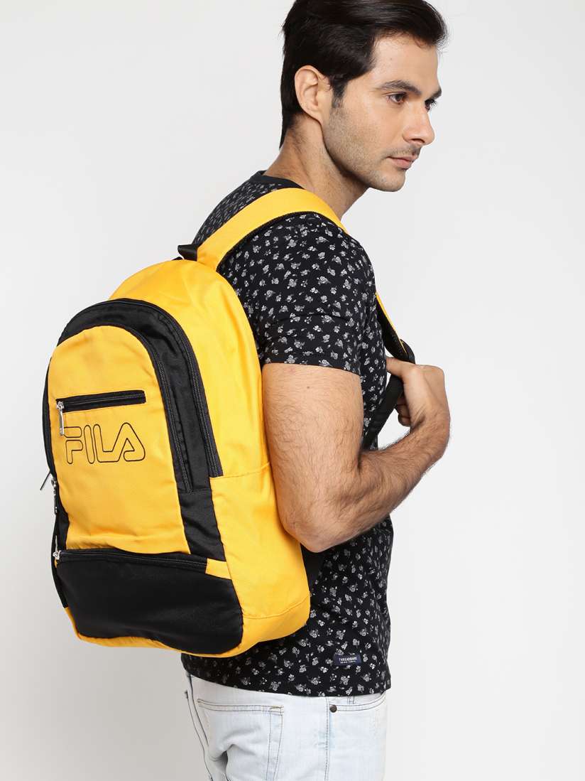 Buy FILA Unisex Yellow Black Laptop Backpack Backpacks for Unisex 1275332 Myntra