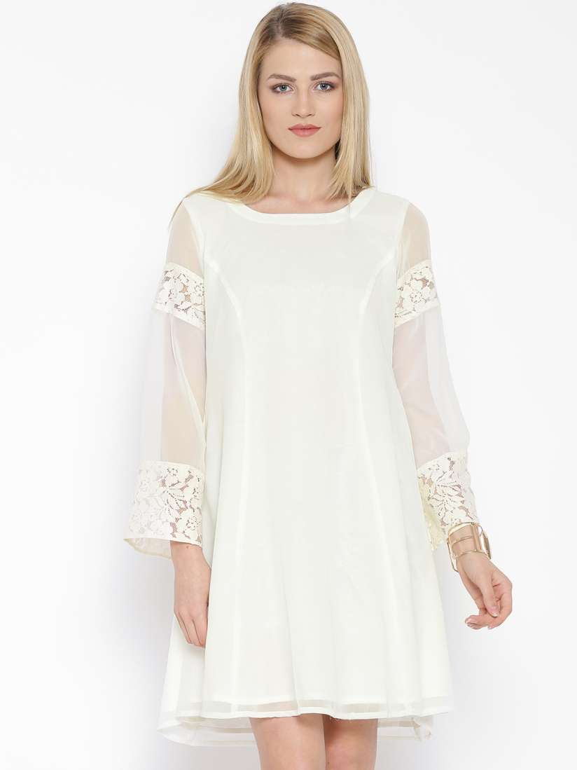 Buy MABISH by Sonal Jain Off White A Line Dress Dresses for Women 1275565 Myntra