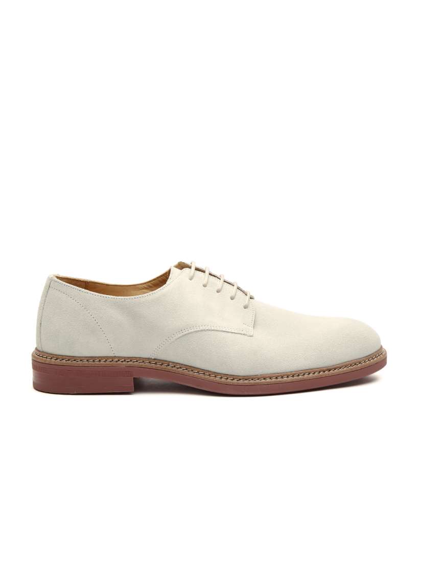 Buy H.E. By Mango Men Off White Suede Derby Shoes Casual Shoes for Men 1276393 Myntra