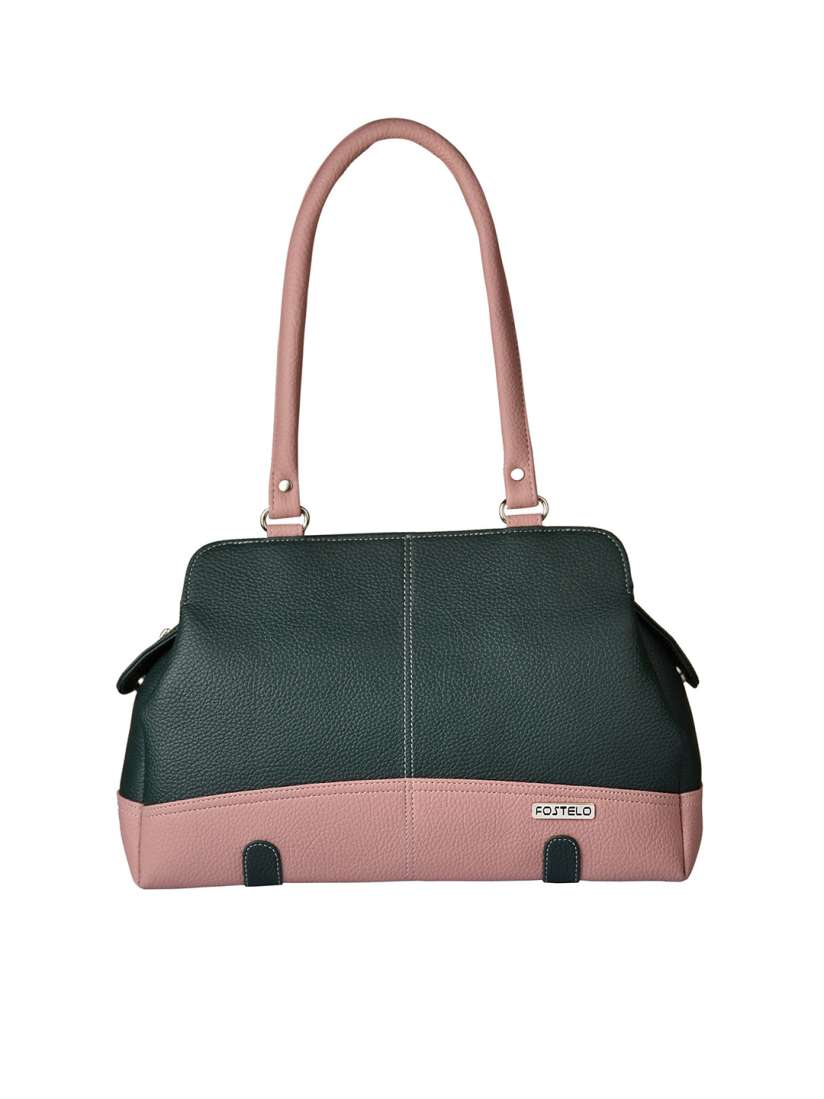 Buy Fostelo Green Pink Colourblocked Shoulder Bag Handbags for Women 12765978 Myntra