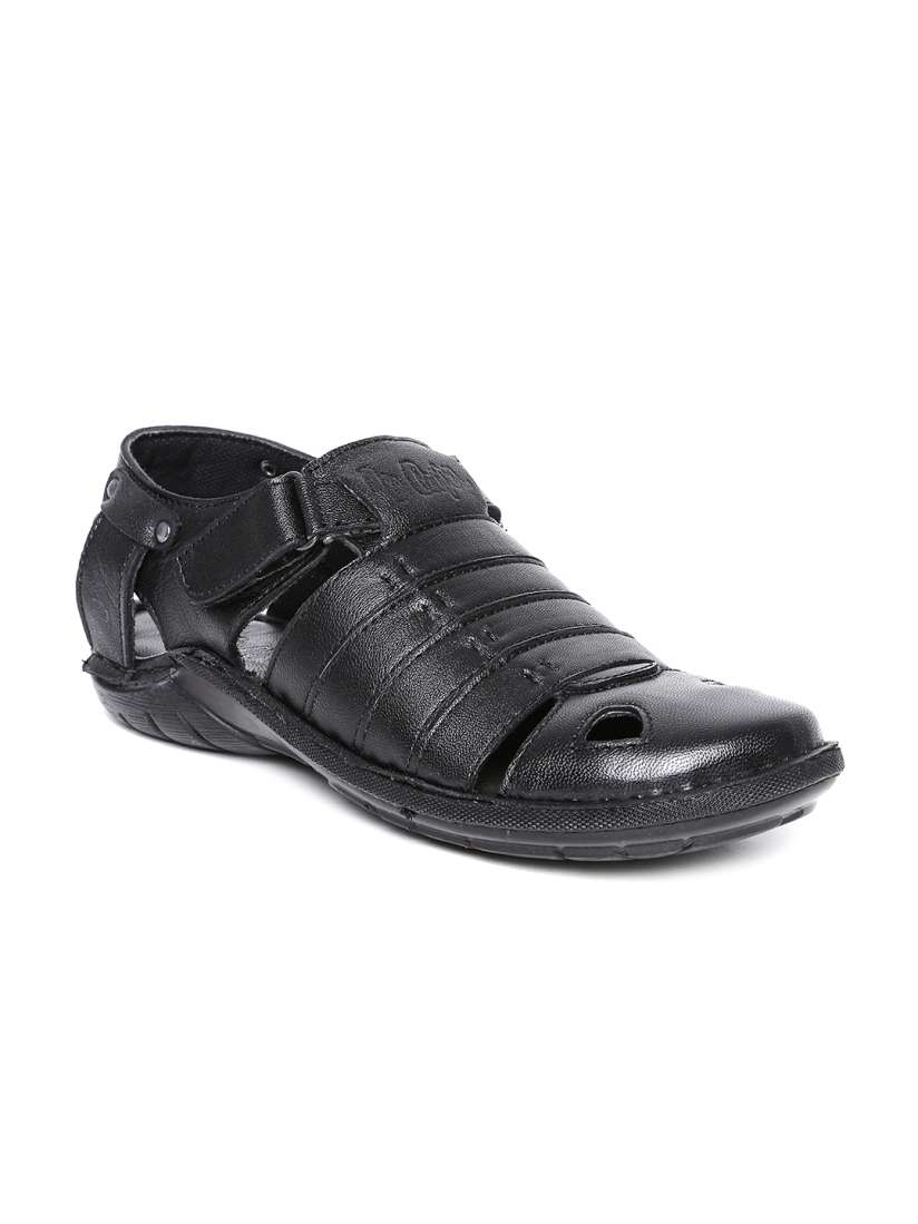 Buy Lee Cooper Men Black Textured Leather Sandals Sandals for Men 1276681 Myntra