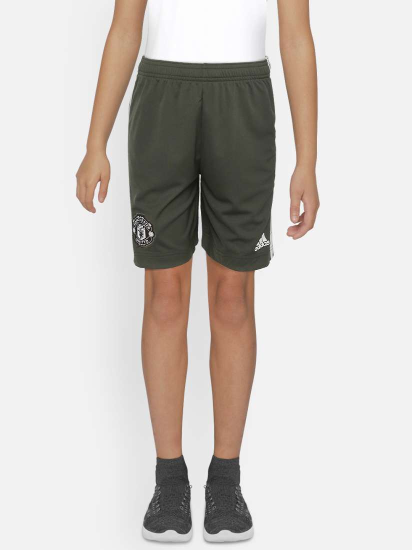 Buy ADIDAS Boys Olive Green Solid Manchester United A Football Shorts Shorts for Boys 12775272 Myntra