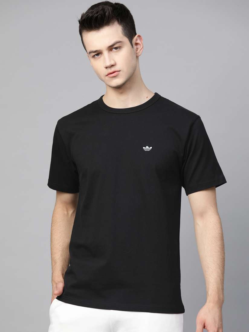 Buy ADIDAS Unisex Black Solid Shmoo Logo Pure Cotton T shirt Tshirts for Unisex 12782230 Myntra