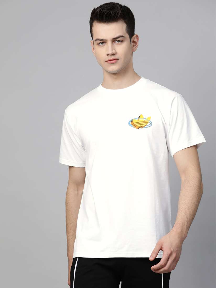 Buy ADIDAS Unisex White Solid Adinitsa T Shirt With Printed Back Tshirts for Unisex 12782270 Myntra