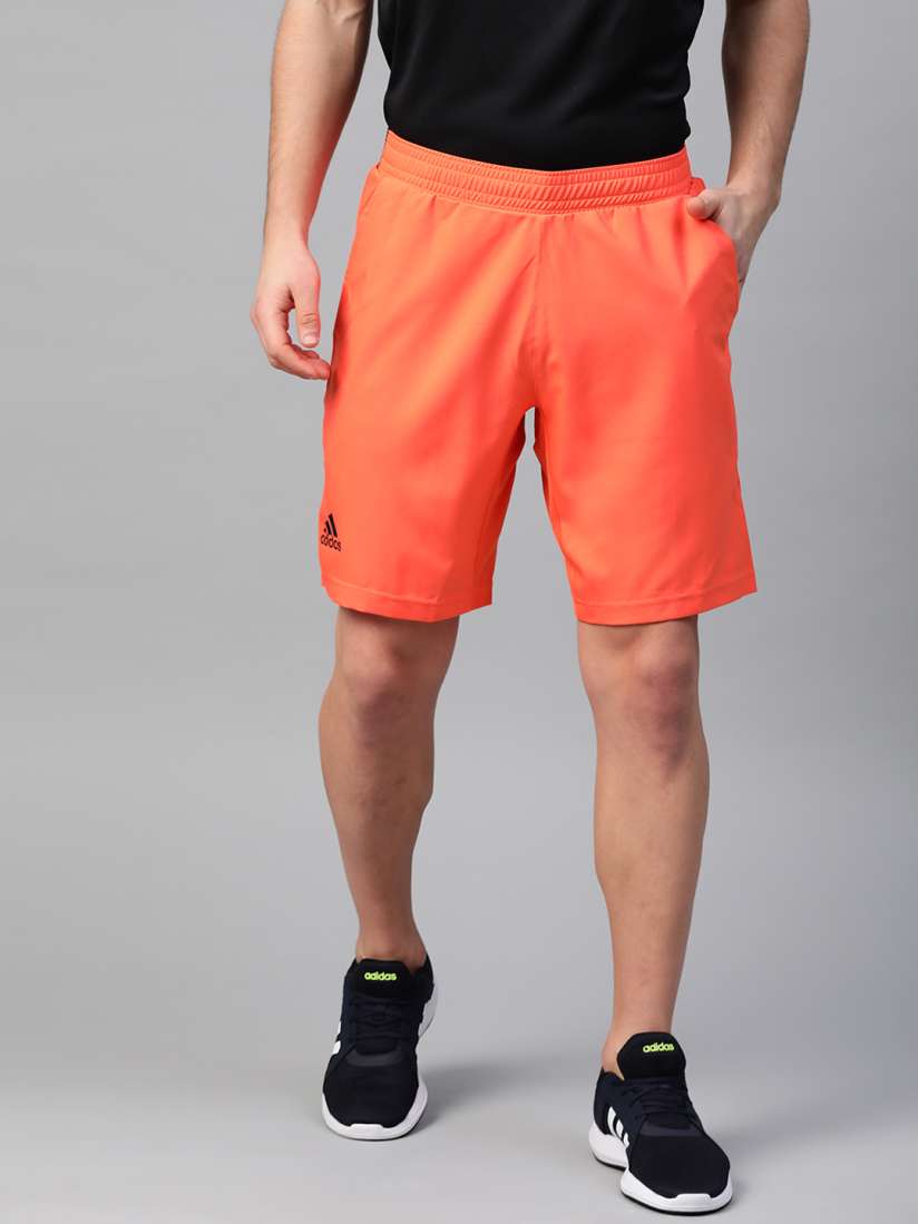 Buy ADIDAS Men Neon Orange Solid Primeblue Tennis Shorts Shorts for Men 12782526 Myntra