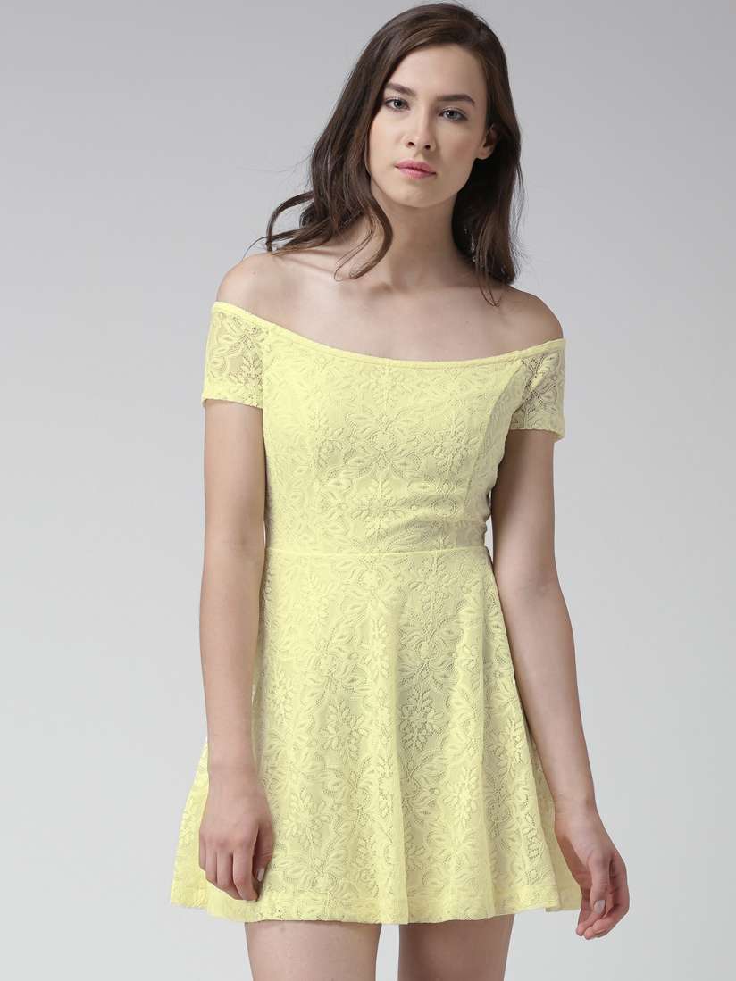 Yellow lace dress forever 21 top