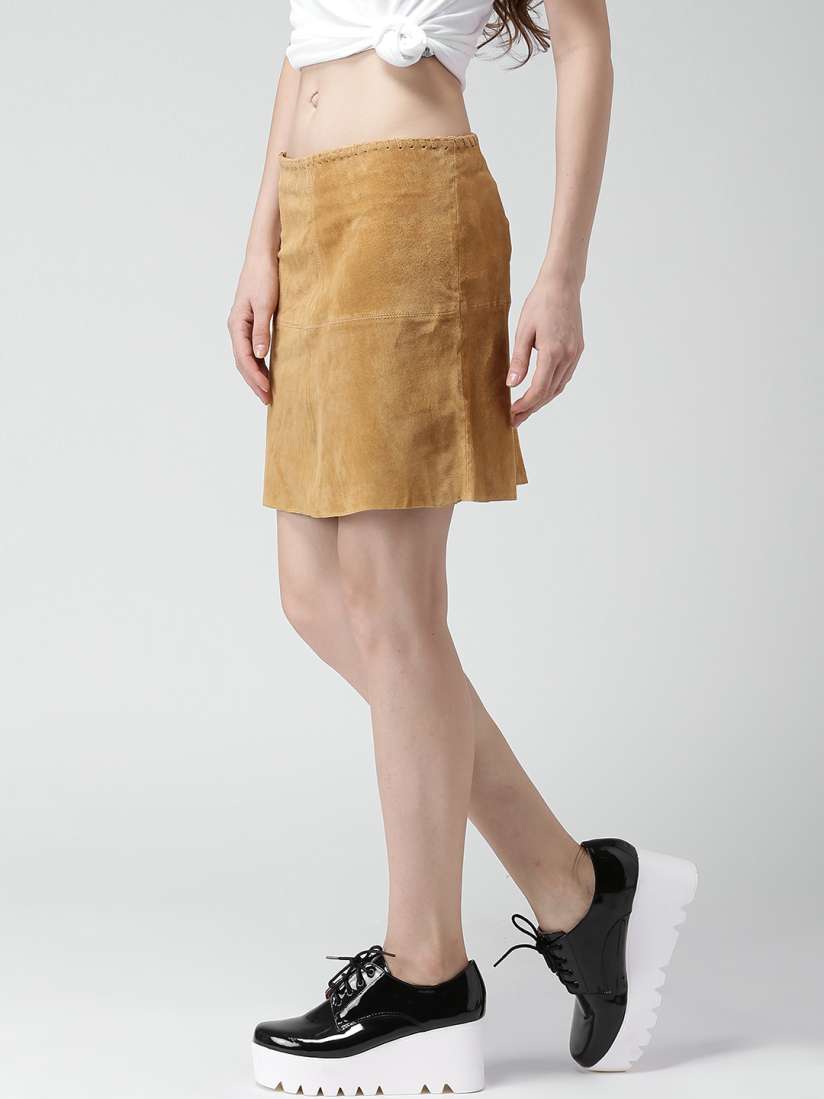 Tan skirt forever 21 top