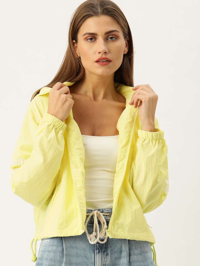 Buy FOREVER 21 Women Yellow Solid Tailored Jacket Jackets for Women 12792650 Myntra