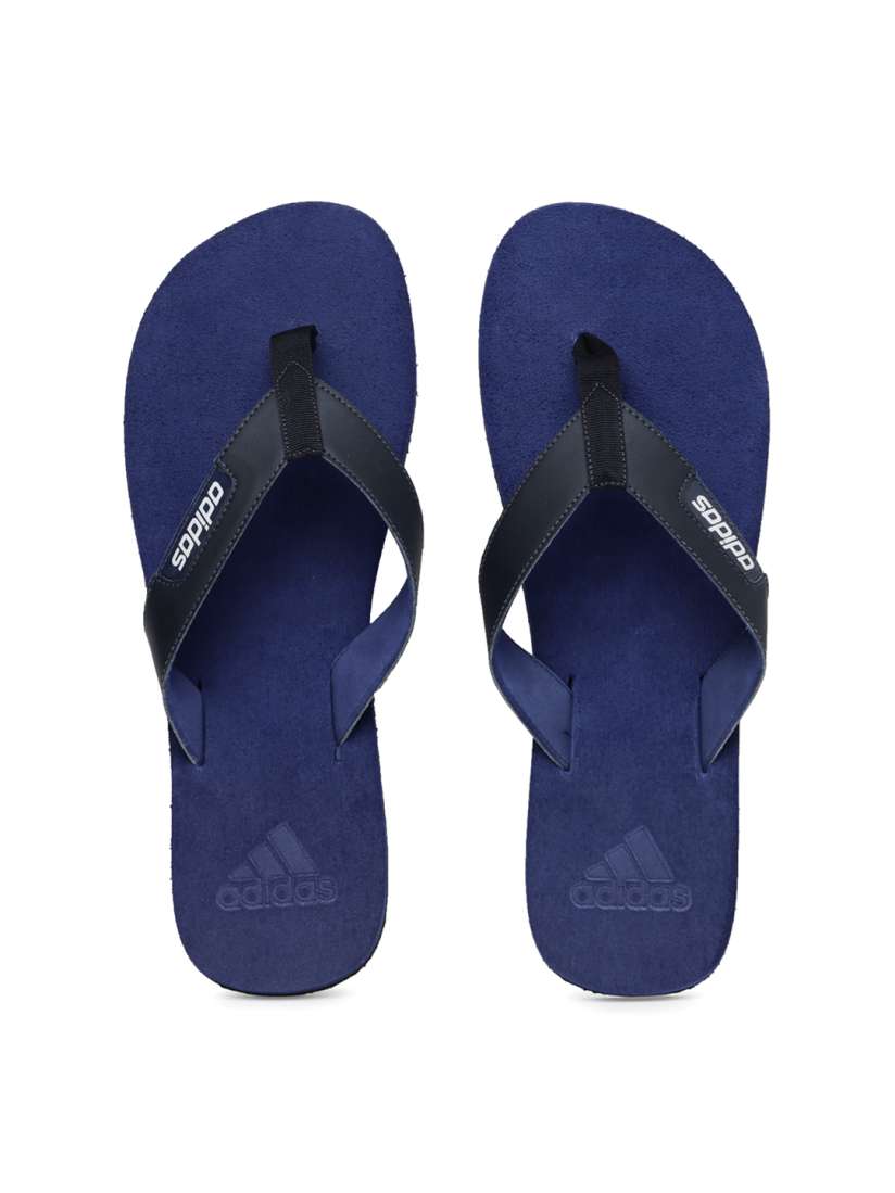 Adidas navy blue flip flops online