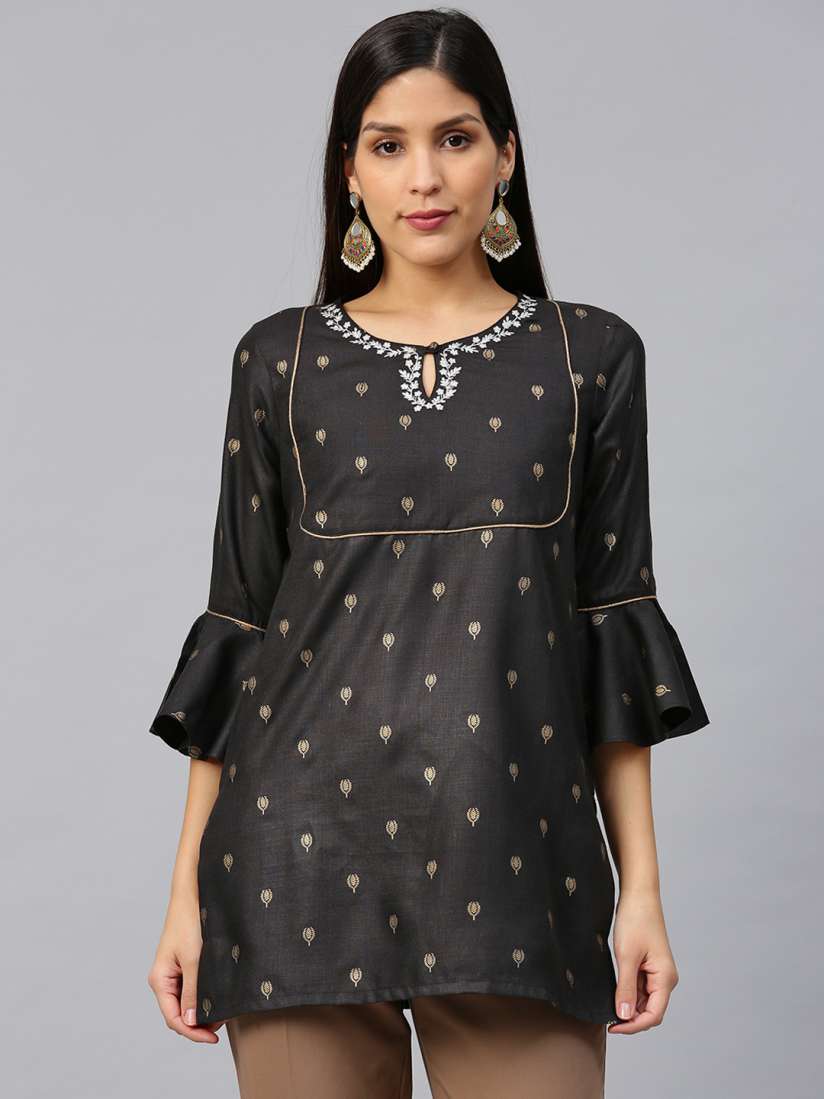 Black kurtis myntra store