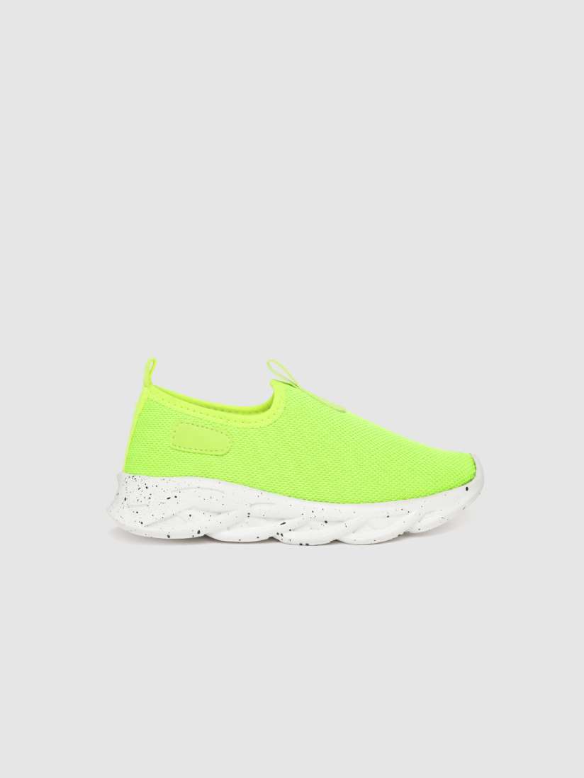 Buy YK Kids Neon Green Woven Design Slip On Sneakers Casual Shoes for Unisex Kids 12800328 Myntra