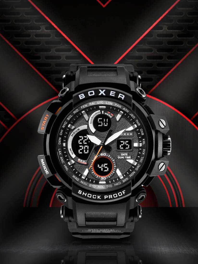 Buy BOXER Men Black Analogue and Digital Watch BG00174 Watches for Men 12801370 Myntra