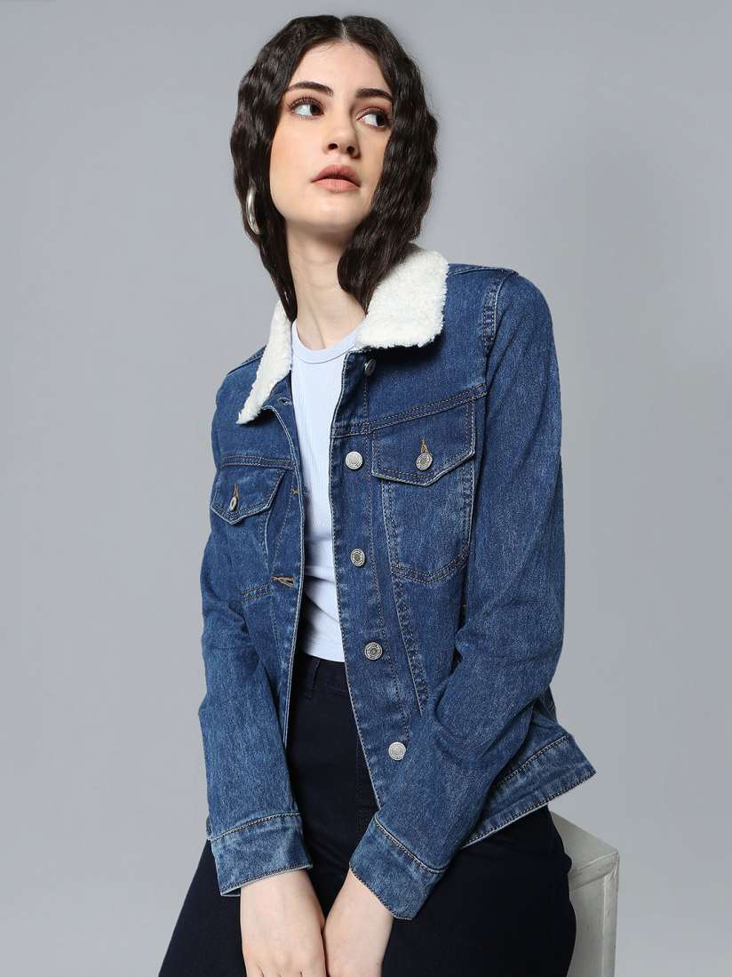 Myntra denim jacket for women new arrivals
