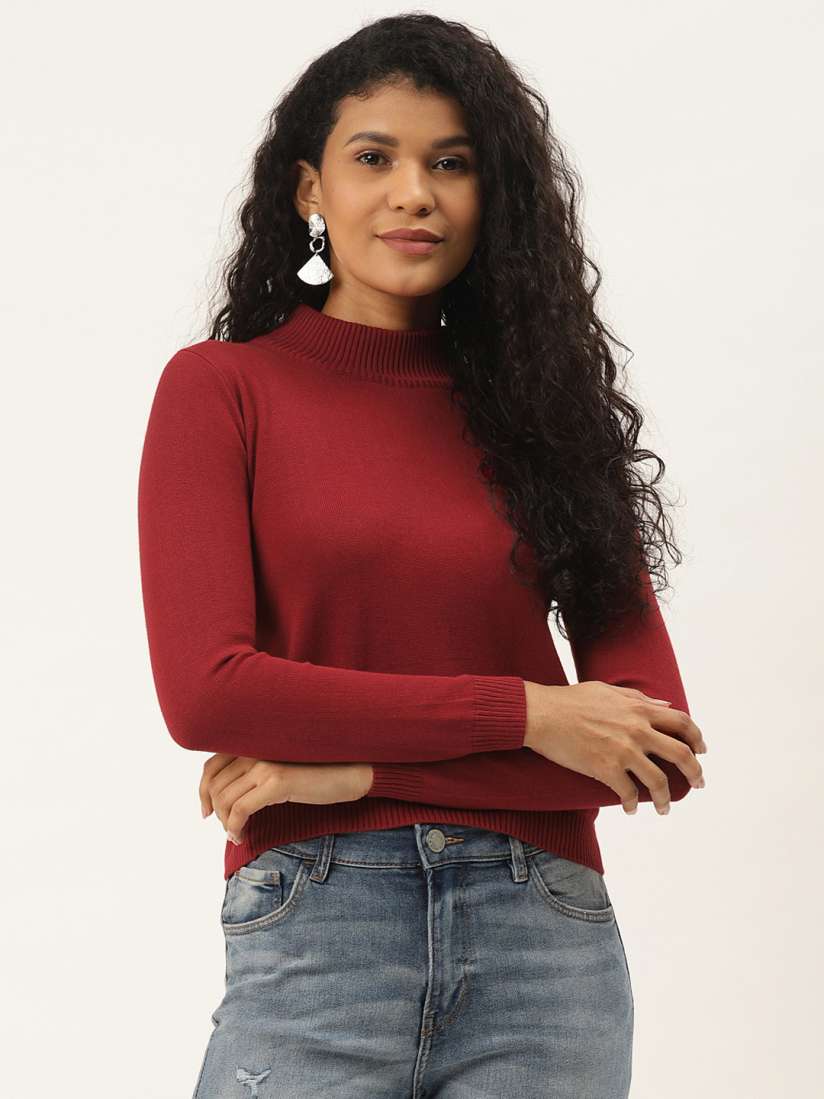 Pullover sweater myntra clearance