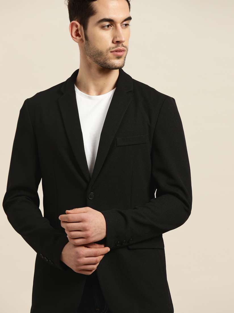Smart casual men black clearance