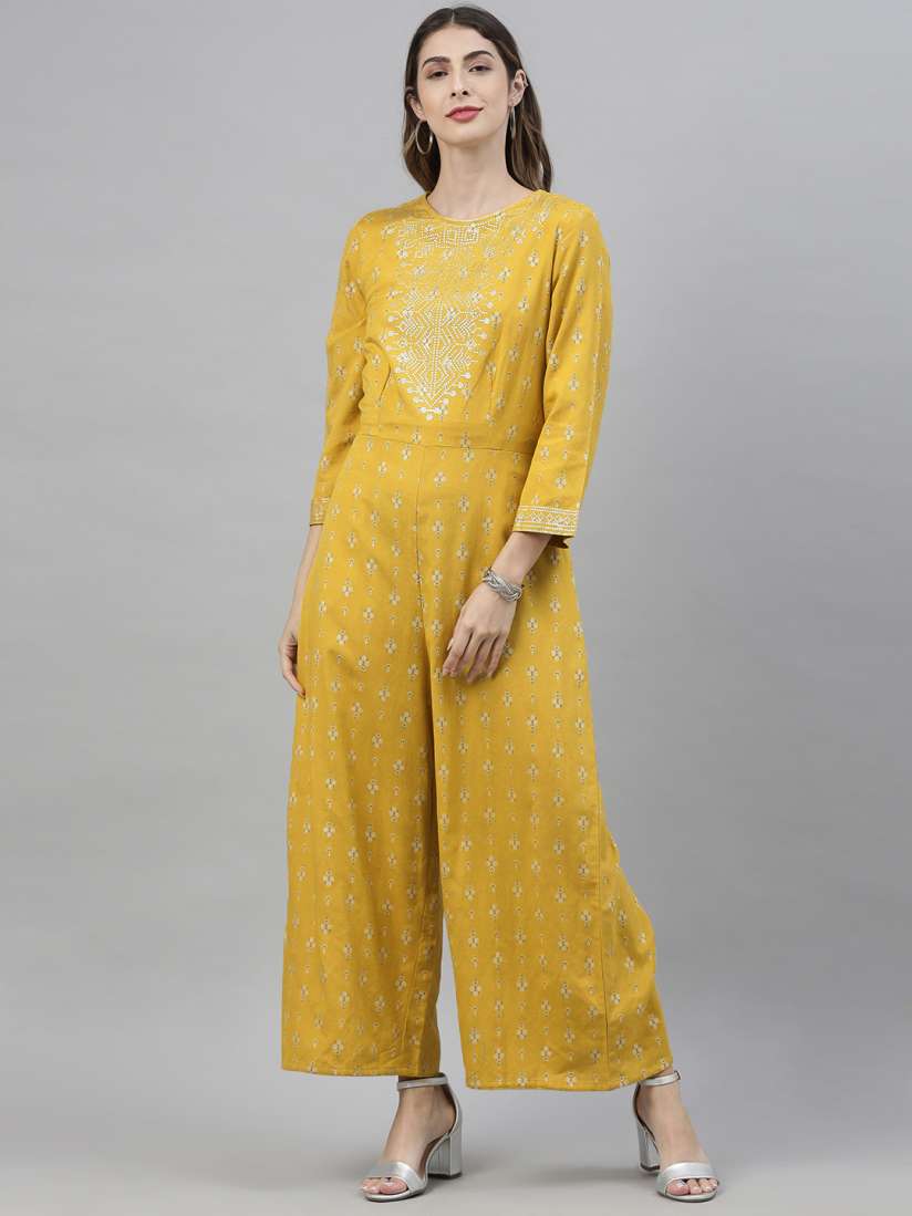 Global desi yellow jumpsuit clearance
