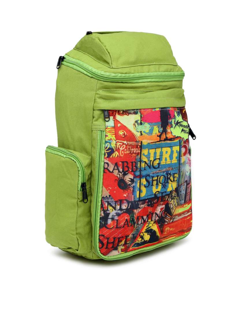Buy Kanvas Katha Women Green Printed Laptop Backpack Backpacks for Women 1282584 Myntra