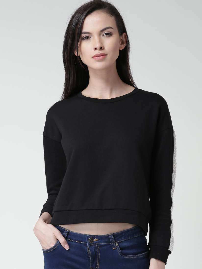 Forever 21 black sweatshirt online