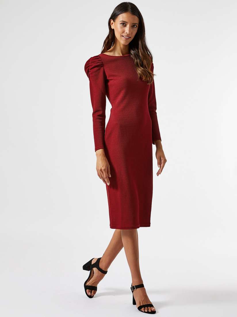 Buy DOROTHY PERKINS Women Maroon Textured Bodycon Dress Dresses for Women 12835670 Myntra