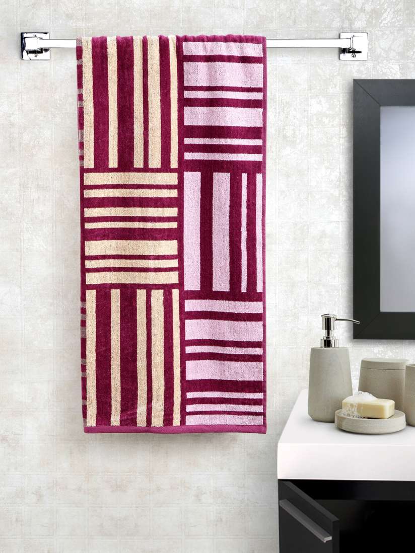 Buy Turkish Bath Multicoloured Geometric Print Cotton Bath Towel Bath Towels for Unisex 1285691 Myntra