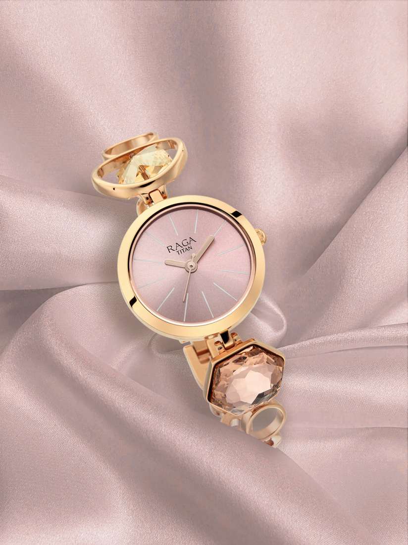 Titan pink watch on sale