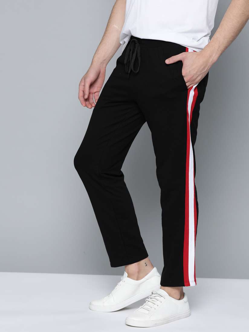 Buy Mast Harbour Men Black Solid Track Pants Track Pants for Men 12864804 Myntra