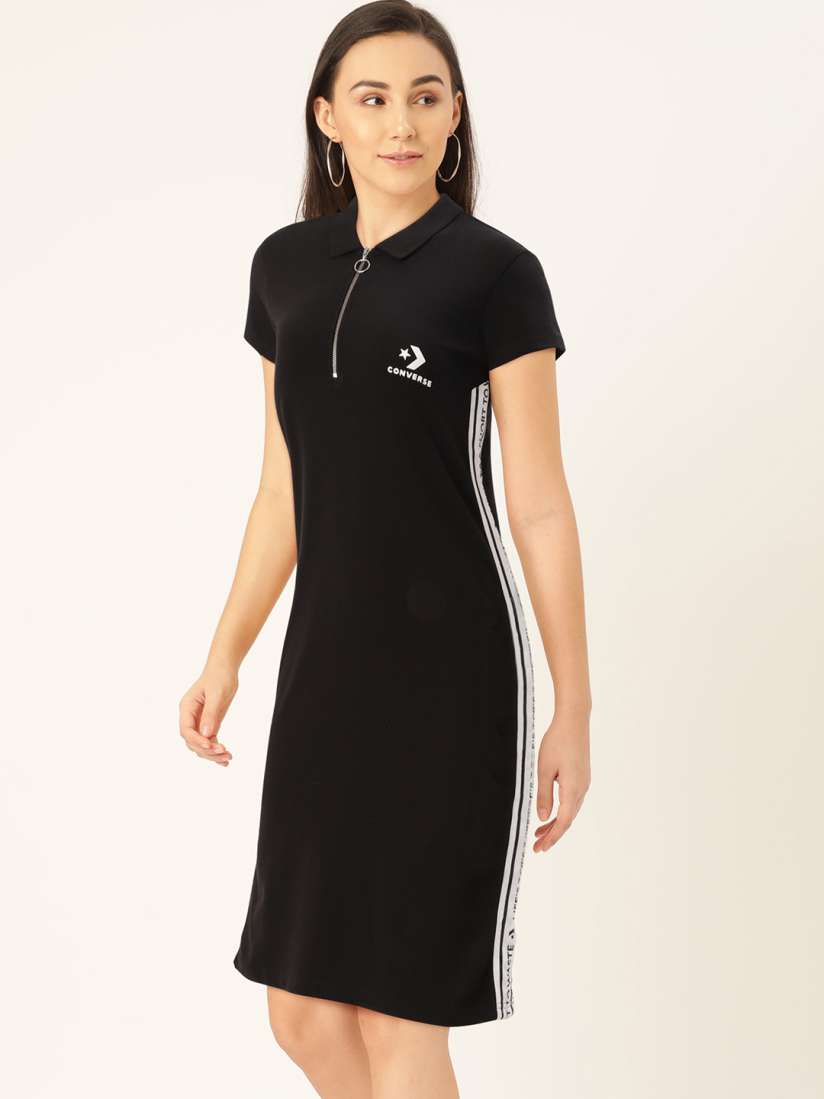T shirt dress with converse best sale
