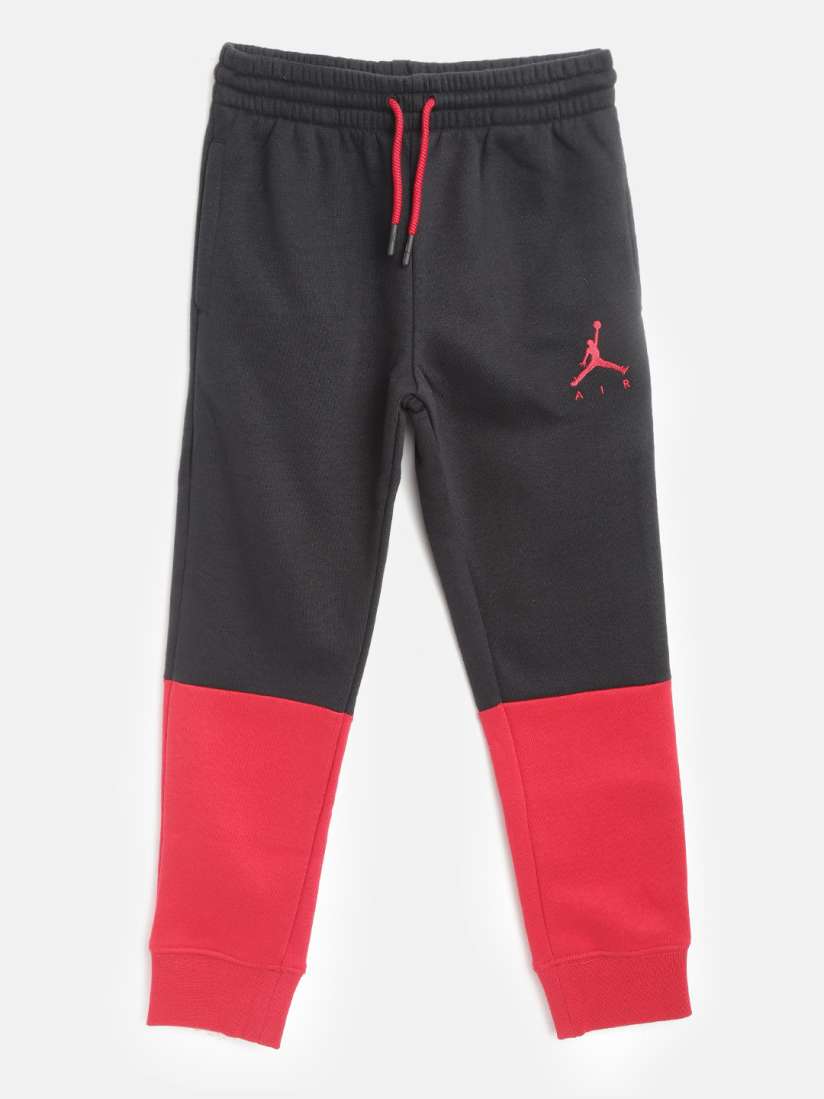 Buy Jordan Boys Black Red Jumpman Air Fleece Track Pants Track Pants for Boys 12880144 Myntra
