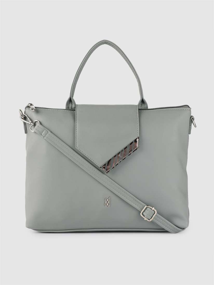 Buy Baggit Grey Solid Handheld Bag Handbags for Women 12881120 Myntra