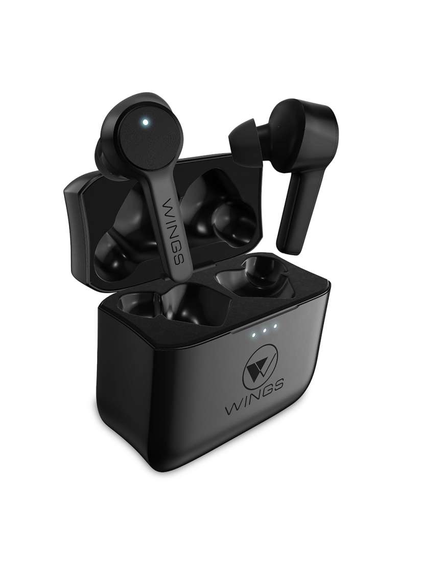 Buy Wings Black Techno True Wireless TWS Earbuds Headphones for Unisex 12881726 Myntra