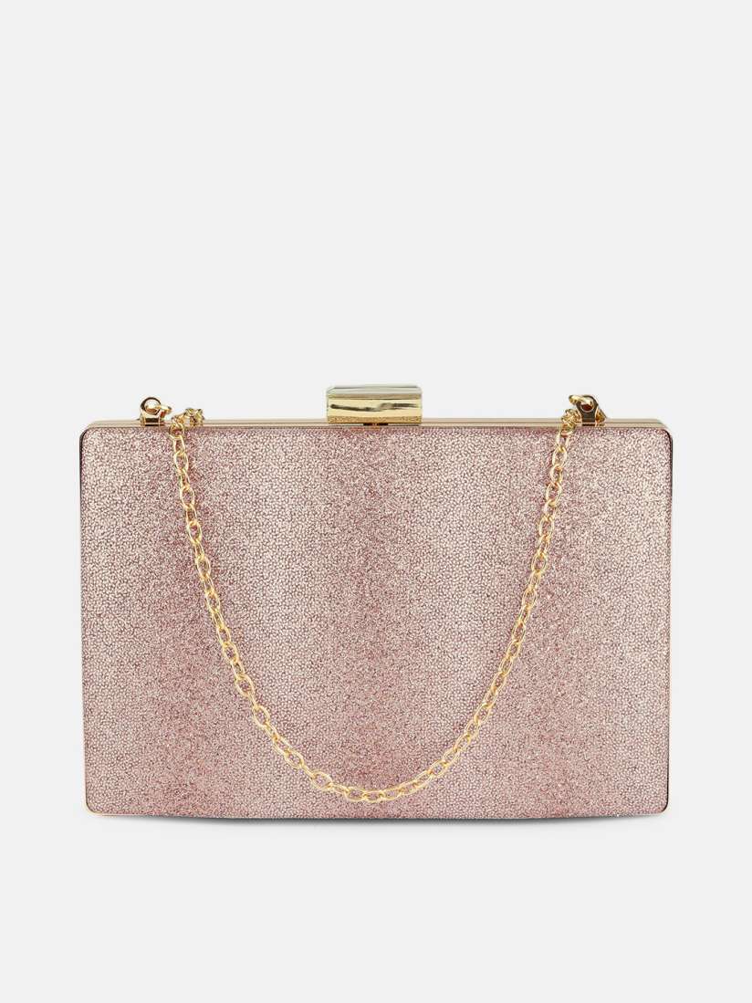 Buy DressBerry Women Pink Embellished Box Clutch Clutches for Women 12893936 Myntra