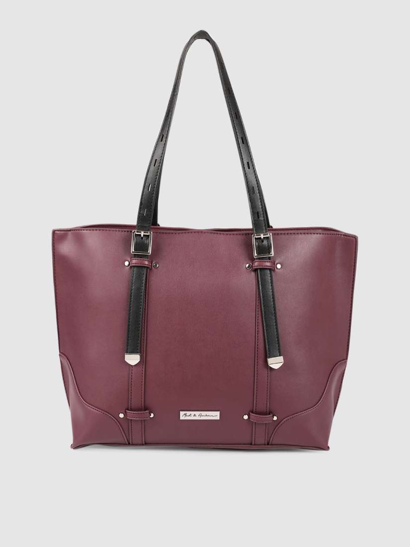 Buy Mast Harbour Burgundy Solid Shoulder Bag Handbags for Women 12898250 Myntra