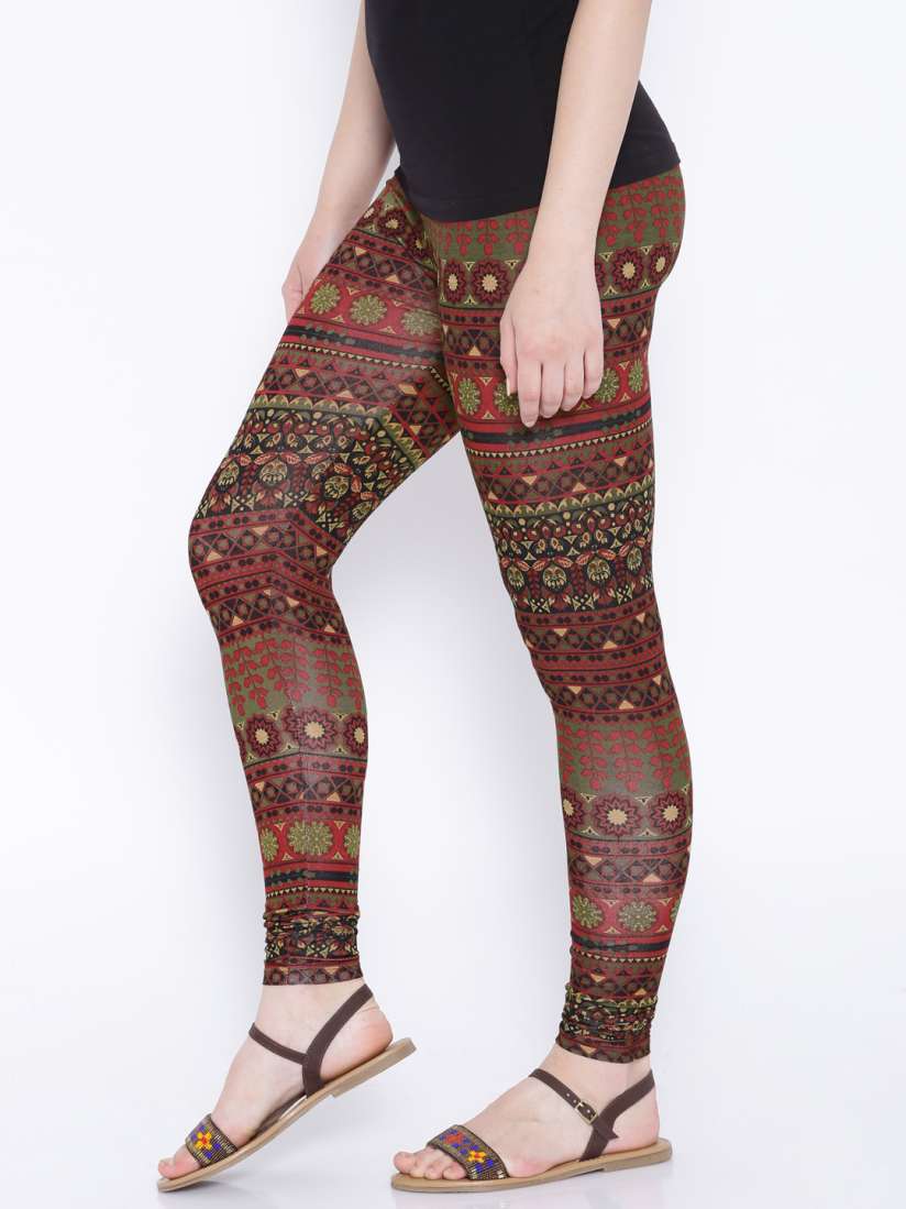Melange printed leggings store