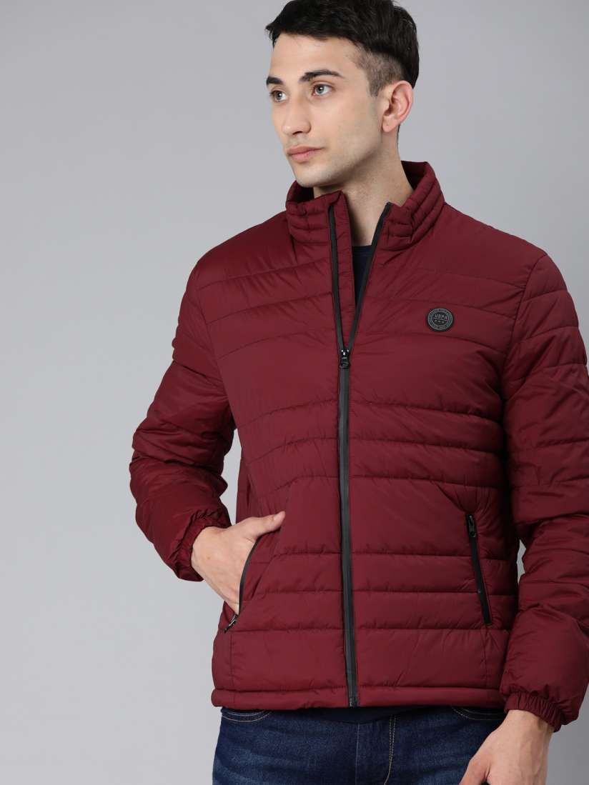 Maroon polo jacket store