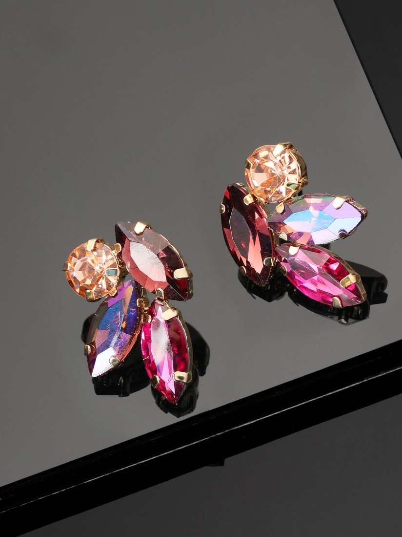 Buy TOKYO TALKIES X rubans FASHION ACCESSORIES Gold Plated Leaf Shaped Drop Earrings Earrings for Women 12925960 Myntra