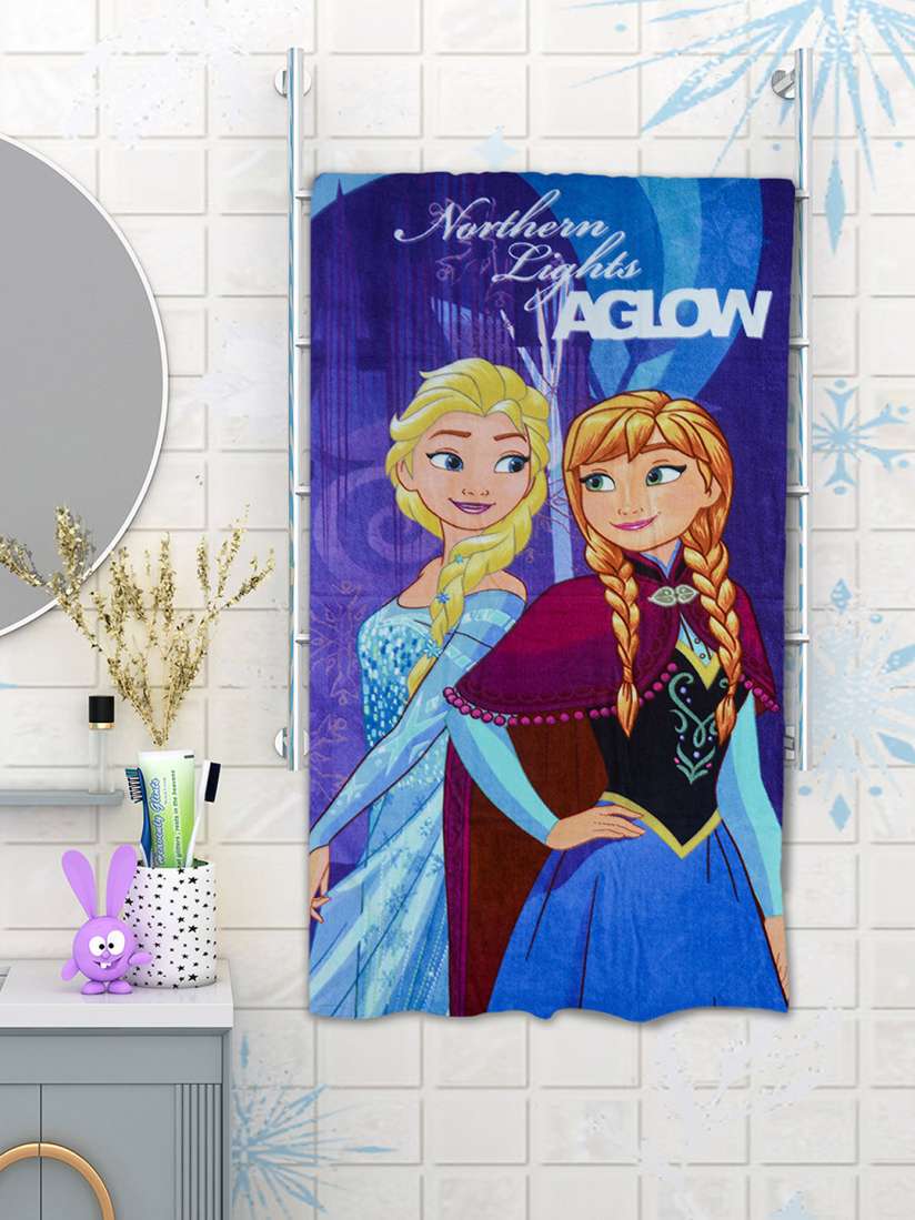 Buy Disney Kids Blue Frozen Print 350 GSM Bath Towel Bath Towels for Unisex Kids 12926604 Myntra