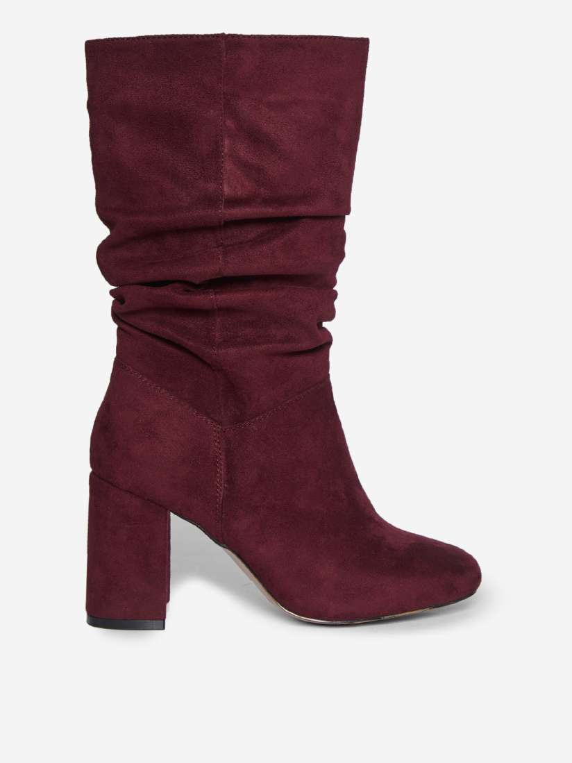 Buy DOROTHY PERKINS Women Burgundy Solid Heeled Boots Boots for Women 12931274 Myntra
