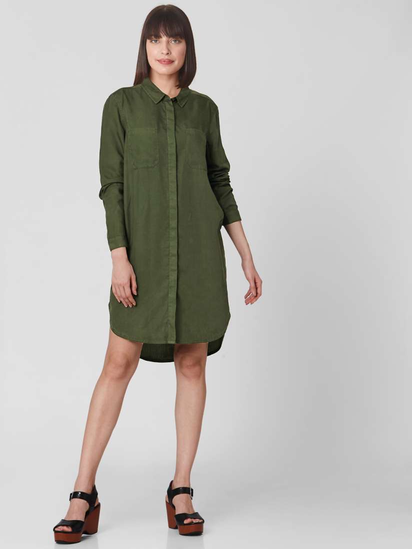 Vero moda olive green dress outlet