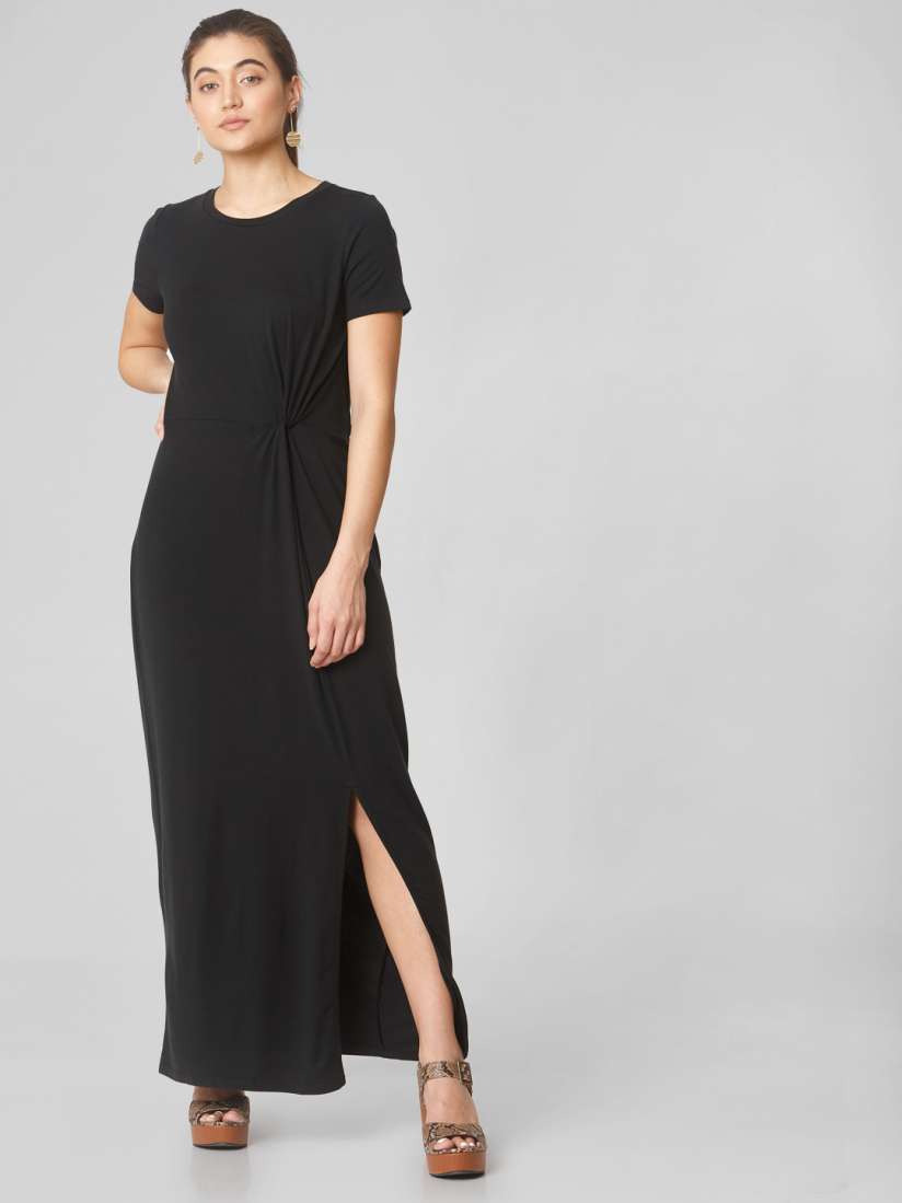 Stretchable maxi dress discount