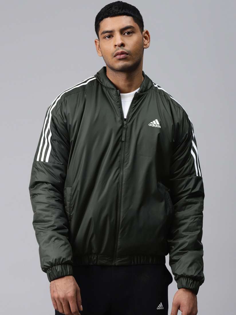 Olive green adidas windbreaker online