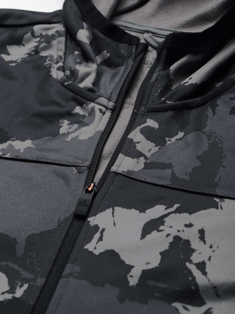 Buy ADIDAS Men Black Grey Printed Continent Camo City Hoodie Jacket Jackets for Men 12944862 Myntra