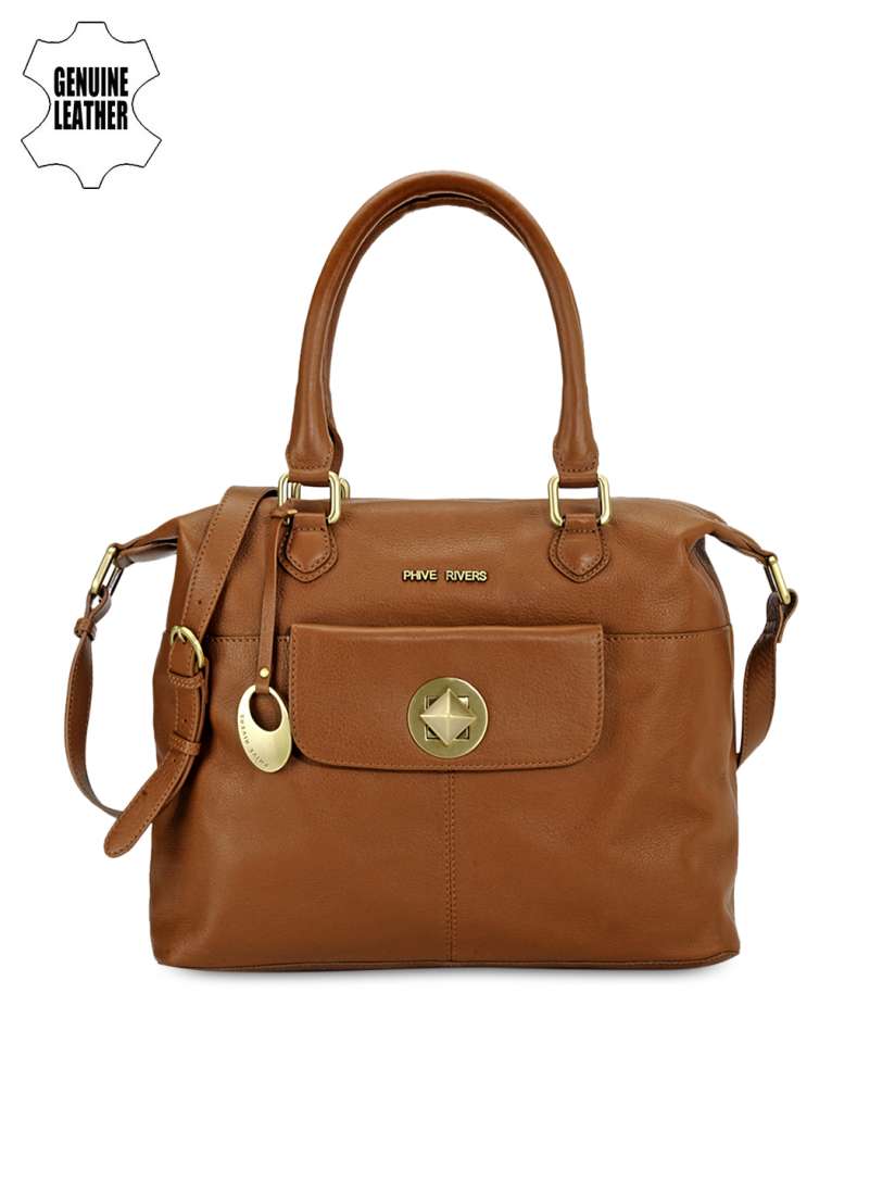 Buy Phive Rivers Tan Brown Genuine Leather Shoulder Bag Handbags for Women 1294928 Myntra