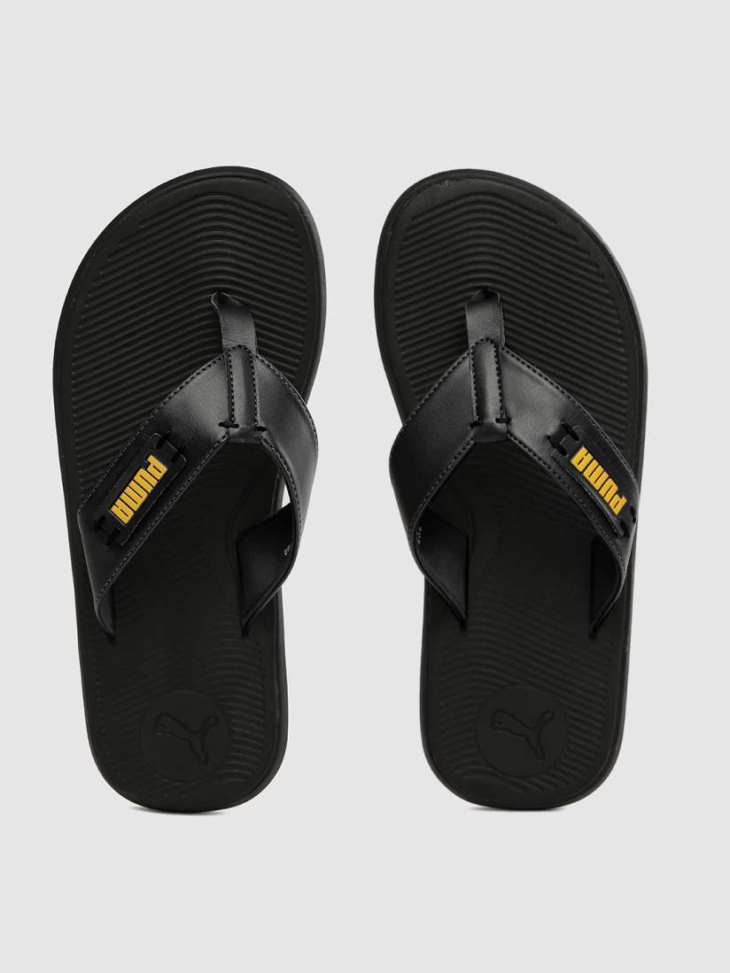 Puma black thong flip flop online