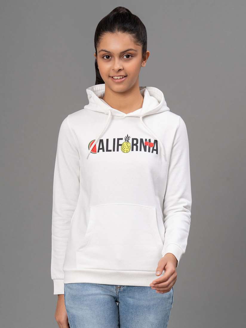 Girls white hooded sweatshirt 2025