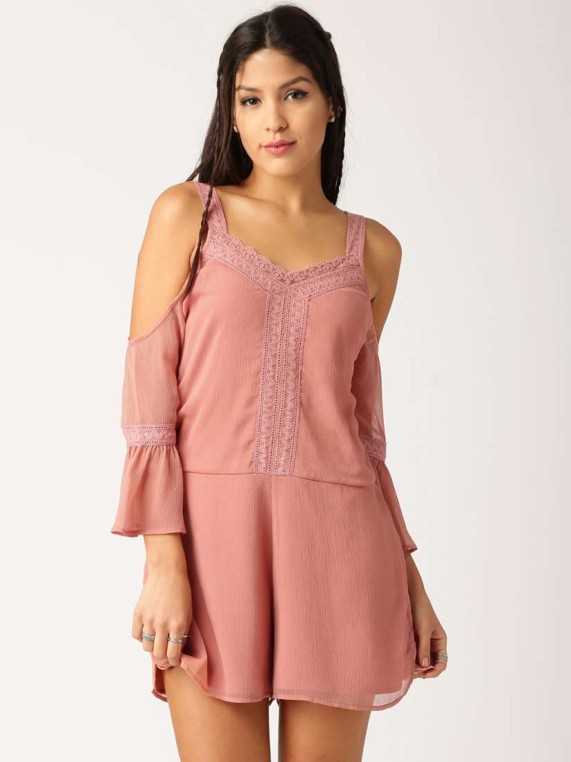 Dusky pink playsuit shop