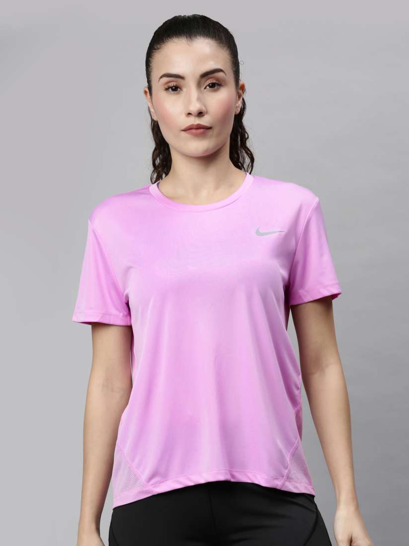 Buy Nike Women Pink Miler Running T shirt Tshirts for Women 12979034 Myntra