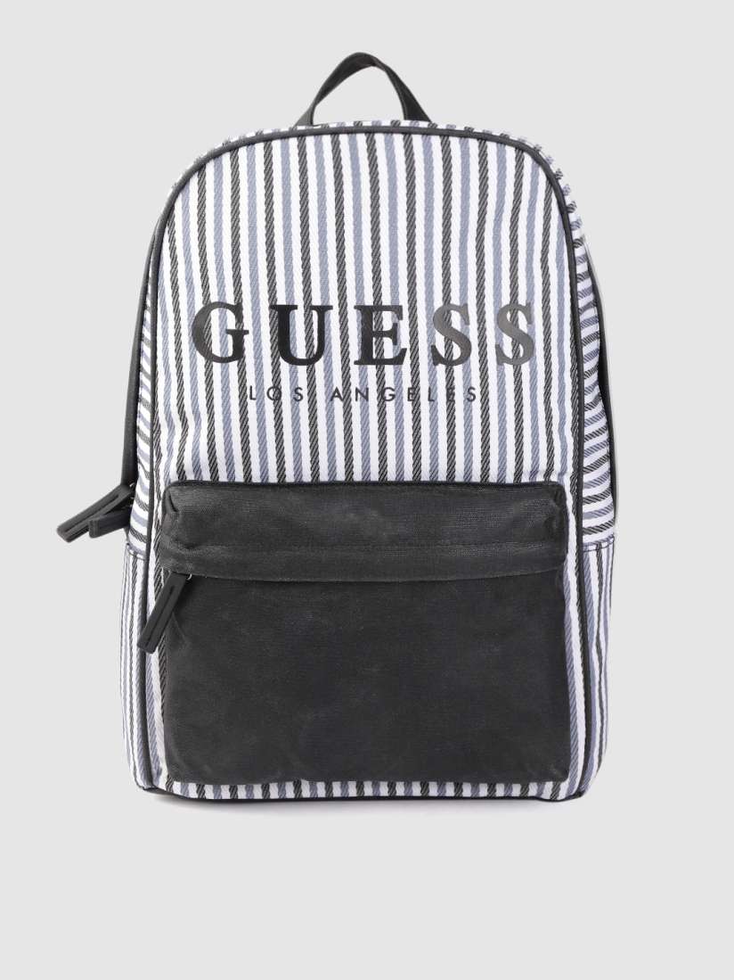 Buy GUESS Women Black Blue Striped 14 Inch Laptop Backpack Backpacks for Women 12987996 Myntra