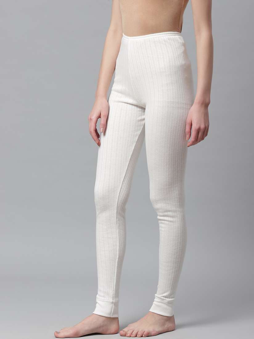 Buy Marks Spencer Women White Self Design Thermal Leggings Thermal Bottoms for Women 12998970 Myntra
