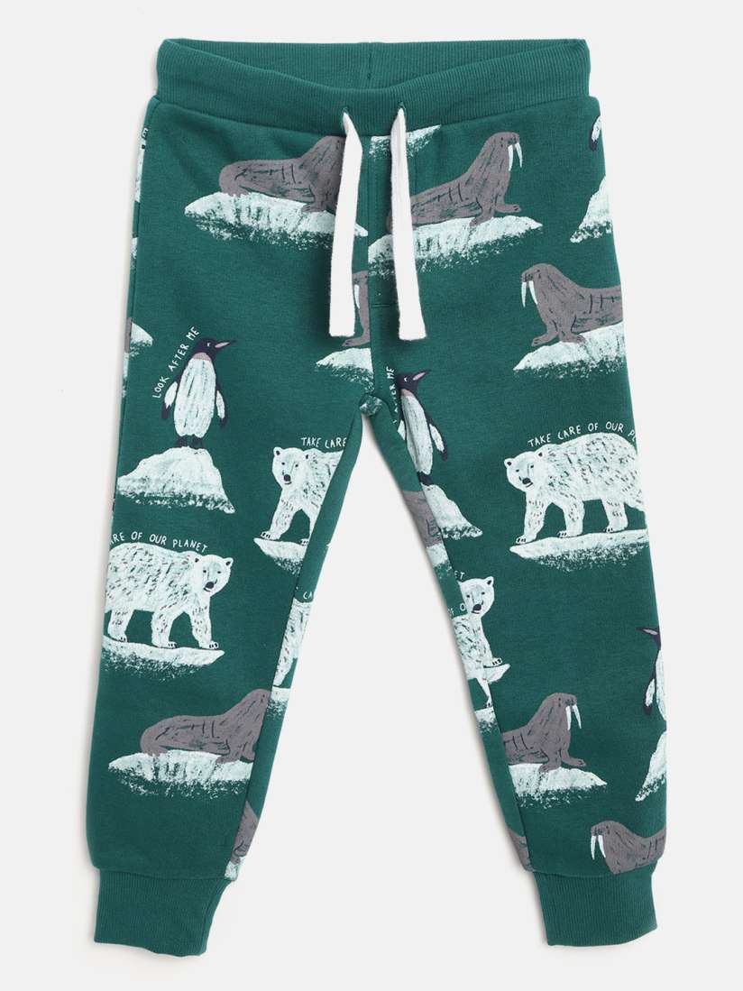 Buy Marks Spencer Boys Green Off White Printed Joggers Track Pants for Boys 12999000 Myntra